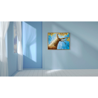 Peintures murales abstraites faites à la main sur toile, décorations de salon personnalisées en gros, art de la nature morte peint à l'huile pour hôtels