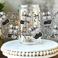 Autocollants décoratifs pour gobelets de 16 oz, thème Halloween, motif citrouille, impression UV DTF