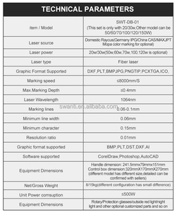 30 Wát mini cầm tay sợi <span class=keywords><strong>Laser</strong></span> đánh dấu cho kim loại đường sắt theo dõi mã an toàn khắc thực phẩm không gỉ máy móc vệ sinh đánh dấu - Product Image 6
