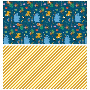 Custom Eco-Friendly Happy Birthday Animals Gift <b>Wrap</b> <b>Paper</b> <b>Roll</b> Double-Sided Recyclable Art <b>Paper</b> 100GSM Coated Digital Printing - Product Image 6