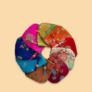 Sac de pochette à cordon en soie 10*10cm emballage de bijoux recyclable pour colliers cadeaux de mariage de noël organisateurs poche - Product Image 1