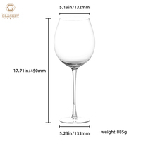 Verre à vin géant créatif de 3,8 litres, style chopes à bière fantaisie, grand gobelet