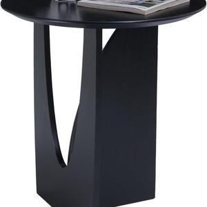 โต๊ะข้างทรงกลมทันสมัยสีดำ สำหรับห้องนั่งเล่นหรือห้องนอน เฟอร์นิเจอร์ตกแต่งบ้าน - Product Image 2