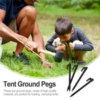 50 Piquets de Tente Anti-Vent, Outils de Camping, Clous de Fixation Extérieurs, Accessoires de Tente en Plastique, Équipement de Camping et Randonnée