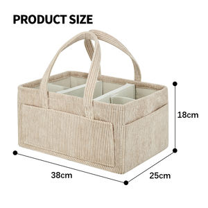 Toptan çevre dostu kadife Tote çanta bezi Caddy organizatör bebek hediye araba organizatör - Product Image 4