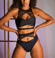 Vêtements d'entraînement avec étiquette privée vêtements de danse sexy en maille fabricant de tenues de performance conception personnalisée vêtements de danse de pôle