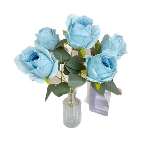 Ramo de Rosas de Seda de Meiyu Craft Flower Factory, 5 Cabezas, Impermeable, Decoración para Bodas y Hogar, Centro de Mesa - Product Image 5
