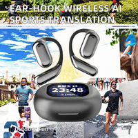 Écouteurs sans fil à oreille ouverte avec écran LCD, casque sportif pour activités de plein air