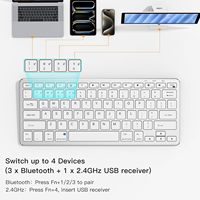 Conjunto de Teclado y Ratón Inalámbricos Recargables, Adecuado para Oficina, Hogar, Juegos y Viajes, Disponible en Stock