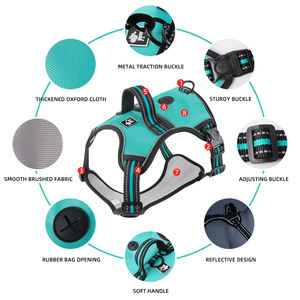 <span class=keywords><strong>Harness</strong></span> Anjing Multi-Fungsi Bentuk H dengan Kantong Pembuang Kotoran Terintegrasi, Pegangan Anti-Tarik & Pengunci Keamanan, Reflektif dari Segala Sisi - Product Image 4