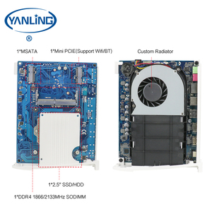 Intel H110 Bo Mạch Chủ Mini PC với Core i3 i5 i7 bộ vi xử lý hỗ trợ <span class=keywords><strong>64</strong></span> <span class=keywords><strong>bit</strong></span> X86 <span class=keywords><strong>Ubuntu</strong></span> Nettop Máy Tính - Product Image 3