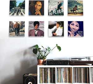 Étagère à disques vinyles moderne en acrylique de 4 pouces, murale, pour l'affichage de <span class=keywords><strong>CD</strong></span>, avec support pour albums vinyles, <span class=keywords><strong>rangement</strong></span> pour disques vinyles - Product Image 6