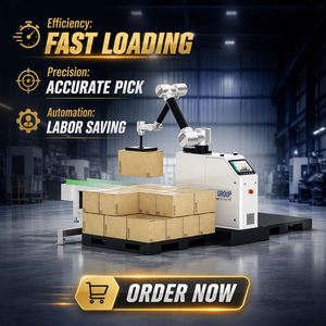 Palettiseur automatique mécanique à faible niveau de type poussoir pour cartons et sacs / Robot empileur automatique - Product Image 2