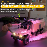 Camion militaire électrique à six roues en plastique moulé sous pression, véhicule de commande tout-terrain télécommandé pour enfants