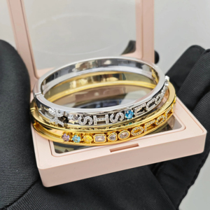 <span class=keywords><strong>Bracelet</strong></span> ajustable pour femme avec breloques personnalisables, 12 options de lettres anglaises, breloques cœur et étoile avec pierre de naissance, en cuivre plaqué or 18 carats - Product Image 1