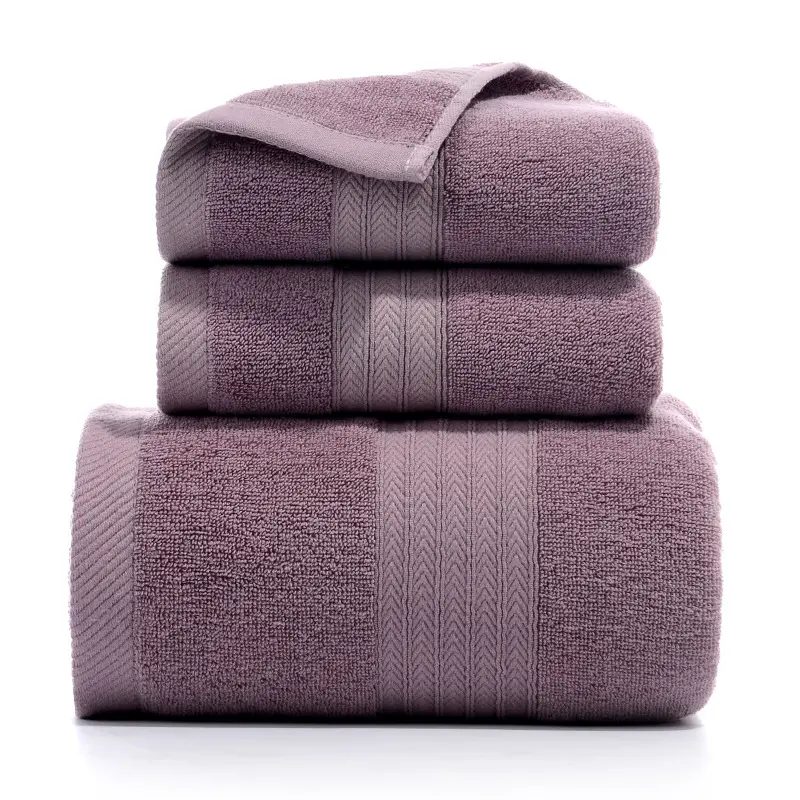 Wholesale Custom Luxury Bath Towels 3 Pcs Set Gift Box Embroidery 100% Cotton Hotel Towel Set