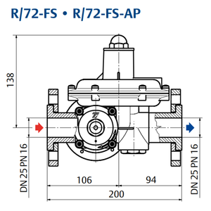 Vanne de réduction de pression à double étage à ressort haute précision Tartarini R/72 - Product Image 1