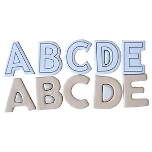 DIYカラフルな紙チップボードダイカットレタービンテージステッカー子供用アルファベット - Product Image 5