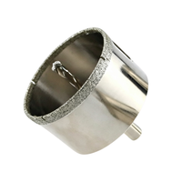Scie cloche diamantée électrolytique avec foret pilote, queue triangulaire, pour verre, céramique, marbre et carrelage vitrifié