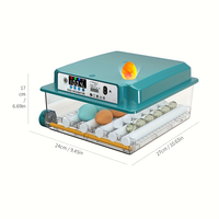 Mini-incubateur domestique 16-120 œufs, compatible AC110/220V et batterie DC12V, retournement automatique pour poulets, cailles, canards