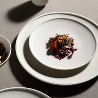 Ensemble de vaisselle en céramique simple haut de gamme de style nordique comprenant des bols et des assiettes à steak pour le restaurant et l'hôtel