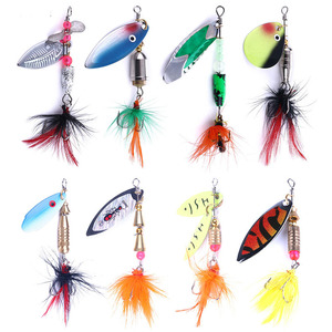 Leurre de pêche à la ligne en métal <span class=keywords><strong>pas</strong></span> <span class=keywords><strong>cher</strong></span>, 5 cm, 6 g, avec hameçon triple à plumes pour la <span class=keywords><strong>truite</strong></span> et le bar - Product Image 1