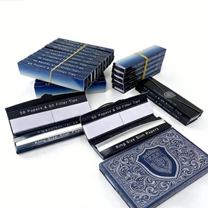 Papel de liar manual desechable tamaño King personalizado en stock, papel natural de grado alimenticio OEM, 50 unidades de filtros de papel, tamaño personalizado - Product Image 3