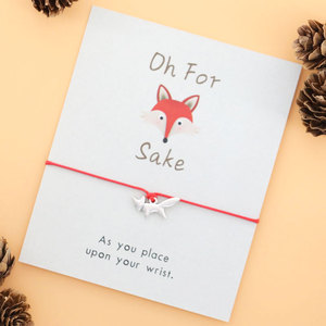 <span class=keywords><strong>Volpe</strong></span> di modo Braccialetti di Fascino <span class=keywords><strong>con</strong></span> Fare una Carta di Desiderio Rosso Nero Braccialetto Multicolor - Product Image 2