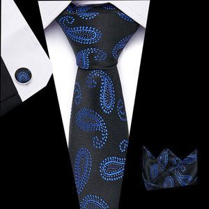 Conjunto de Tres Piezas para Hombre, Corbata, Pañuelo de Bolsillo y Puños de Poliéster con Diseño Geométrico, Transpirable, para Negocios y Uso Diario, Color Rojo Formal - Product Image 3