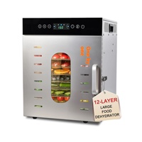 Commerciële 12b 220V Multifunctionele Droger Voor Fruit Groenten Snack Vlees & Kruiden Fruit & Groente Machines