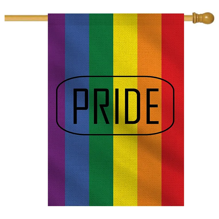 Fábrica de China al por mayor Homosexual Bisexual Rainbow House flag Pansexualidad Transgénero Gay Pride House Flag