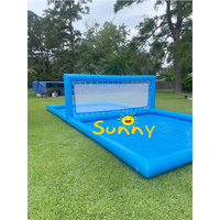 Terrain de jeux de sport gonflables commerciaux, piscine gonflable, volley-ball aquatique à vendre