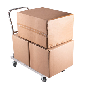 Carrito de Reparto Plegable de Acero Inoxidable Plateado de Alta Resistencia con Capacidad de 300 kg para Hoteles y Restaurantes - Product Image 3