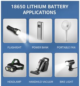 Fabrik-Großhandel 18650 Akku 3,7V Wiederaufladbarer Lithium-Ionen-Akku 3,7V für Hochleistungs-Taschenlampen - Product Image 5