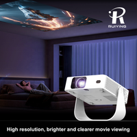 Nouveau design, projecteur LED 200 lumens ANSI, projecteur vidéo intelligent 4K pour la maison, projecteur Full HD avec WiFi Bluetooth
