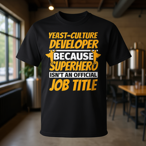 Camiseta con diseño de Humor del desarrollador de cultivos de levaduras, color negro, unisex, talla para adultos - Product Image 3