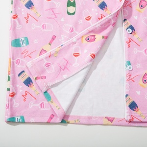 Ensemble de pyjamas de nuit personnalisés pour femmes Fabricant Fournisseur Vêtements de détente d'usine Vêtements de nuit Chemise imprimée <span class=keywords><strong>en</strong></span> bouteille de vin Pantalon long - Product Image 2