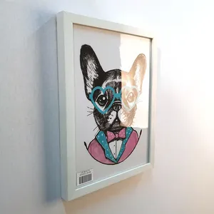 Fresques artistique chambre coloré mode style moderne animal abstrait cadre en bois verre 3d décoration peintures mur art - Product Image 5