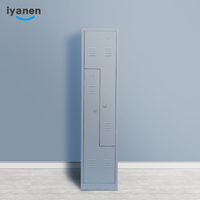 Verrouillable extérieur balai meuble de rangement 2 portes 4 étagères outil de jardin patio en acier en métal armoire casier de nettoyage