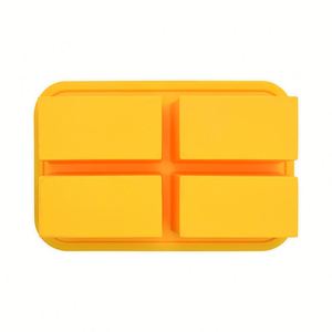 Bac à glaçons en silicone extra large sans BPA à 4 cavités pour bouillons et sauces, portions de 1 tasse, avec couvercle - Product Image 5