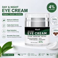 Crème pour les yeux Akaril 55ml, peptides de caféine, 4% de niacinamide, anti-poches, correcteur des cernes, anti-rides, hydratant