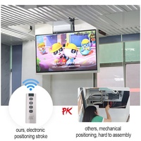 JGST Smart Home CE Qualified Automated Motorized TV Ceiling Lift Remote Control Retractable Mount Flip Feature Cold Rolled Steel