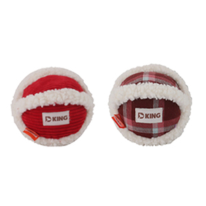 Cuztomisatie Hond Kerst Pluche Kauwspeelgoed Gevulde Bal Kerstcadeau Huisdier Piepend Speelgoed - Product Image 2