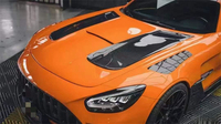 Nouveaux pare-chocs avant/arrière, spoiler de capot et jupes latérales en semi-carbone noir pour AMG GT Black Series Universel