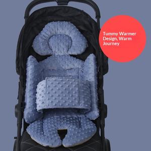 Almohadilla de algodón para <span class=keywords><strong>cochecito</strong></span> de bebé, cojín de vientre a vientre, patrón sólido, tipo universal, accesorio para caminar para bebés en otoño e invierno - Product Image 2