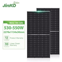 Panneaux solaires monocristallins Jinko N Type à longue garantie 530W 540W 545W 550W Bifaciaux Tier 1 Double Face pour usage domestique