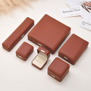 Everwin M-0011 Luxe Orange Classique Boîte à Bijoux en Cuir PU Écologique Rabattable Doublure en Velours Affichage Rectangle Personnalisé - Product Image 1