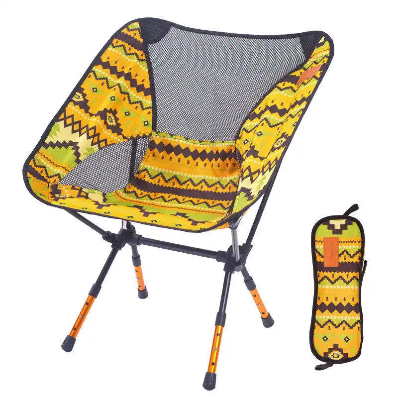 보헤미안 스타일 휴대용 접이식 야외 캠핑 초경량 의자 양질 제조 커스텀 컬러 로고 oem 도매