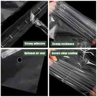 Sacs personnalisés grand format imperméables à soufflets latéraux, thermoscellables, transparents en PE, refermables pour la literie et les oreillers