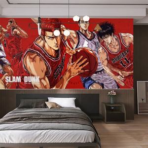Papel Tapiz de Fondo para Dormitorio con Diseño de Cancha de Baloncesto de <span class=keywords><strong>Anime</strong></span> Japonés Slam Dunk - Product Image 2